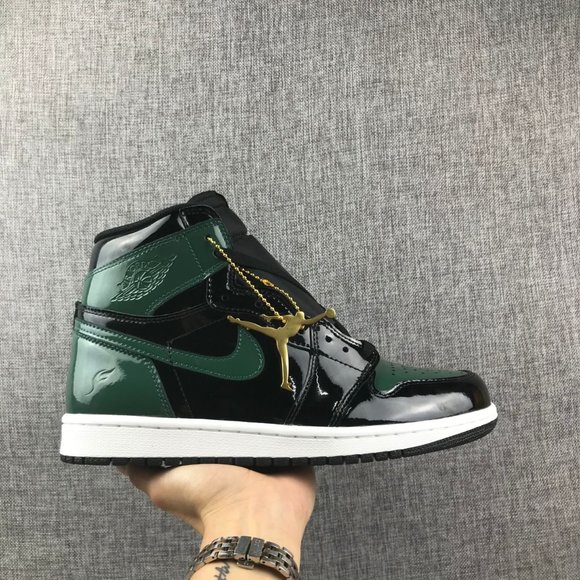 patent leather green jordan 1